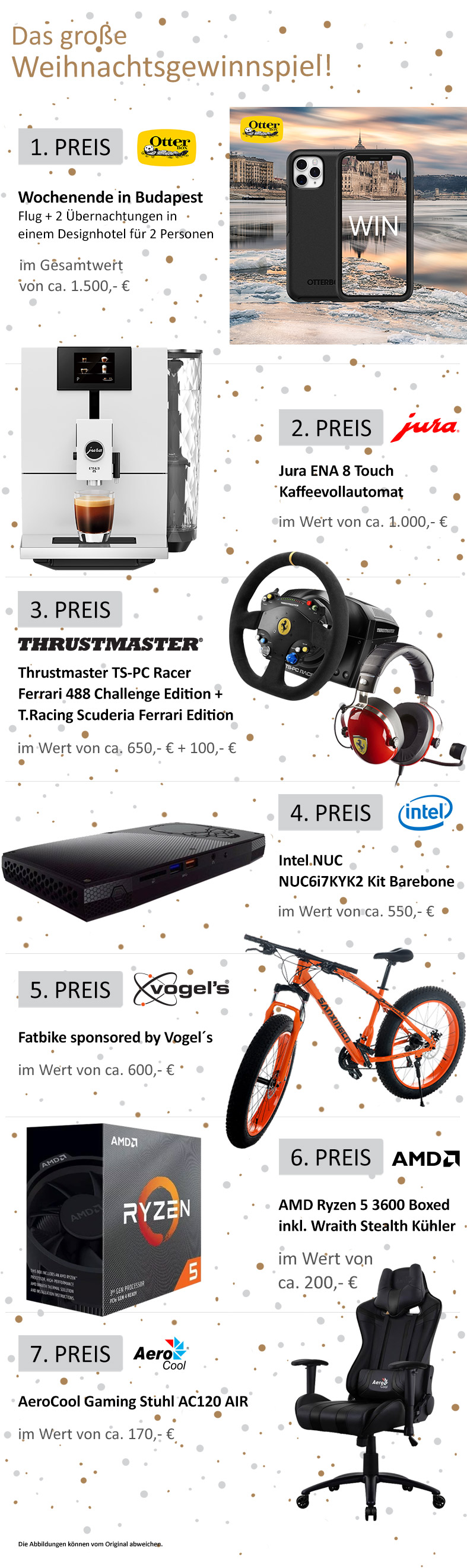 computeruniverse Weihnachtsgewinnspiel