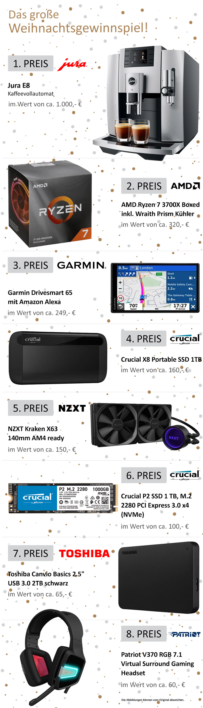 computeruniverse Weihnachtsgewinnspiel