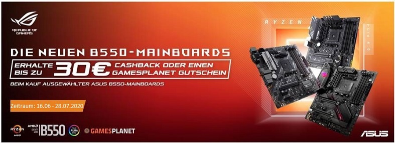 Asus B550 Mainboard Cashback