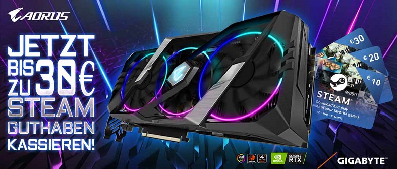 Gigabyte Steam Aktion