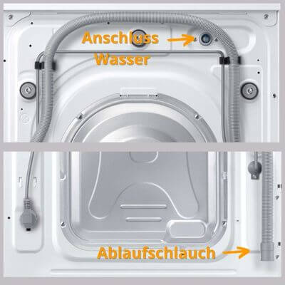 Zulaufschlauch und Ablaufschlauch Waschmaschine