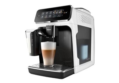 Kaffeevollautomat mit Fach für Bohnen und Milchtank