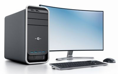 Desktop PC Gehäuse mit Monitor