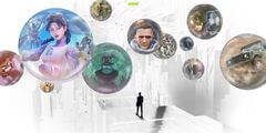 Games XBox Darstellung in Bubbles
